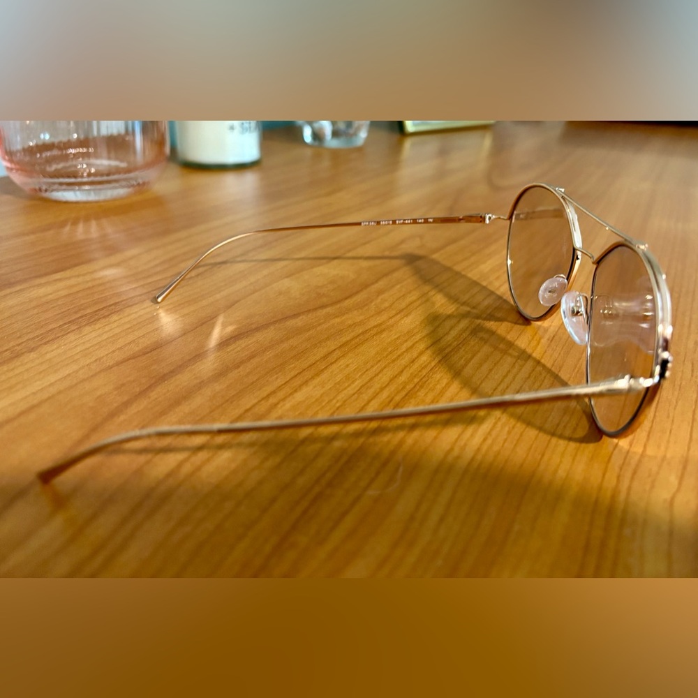 Prada Gold Frame Sunglasses with Pink-Tinted Lenses - Picture 3 of 4
